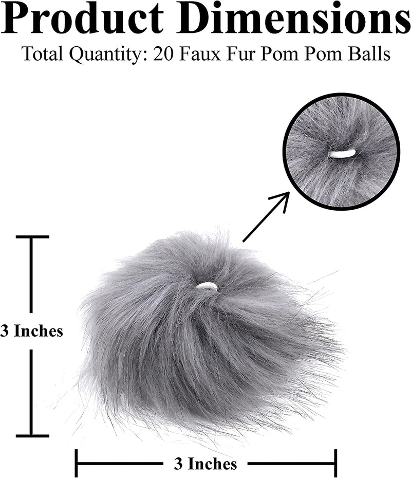 Faux Fur Pom Poms - 3