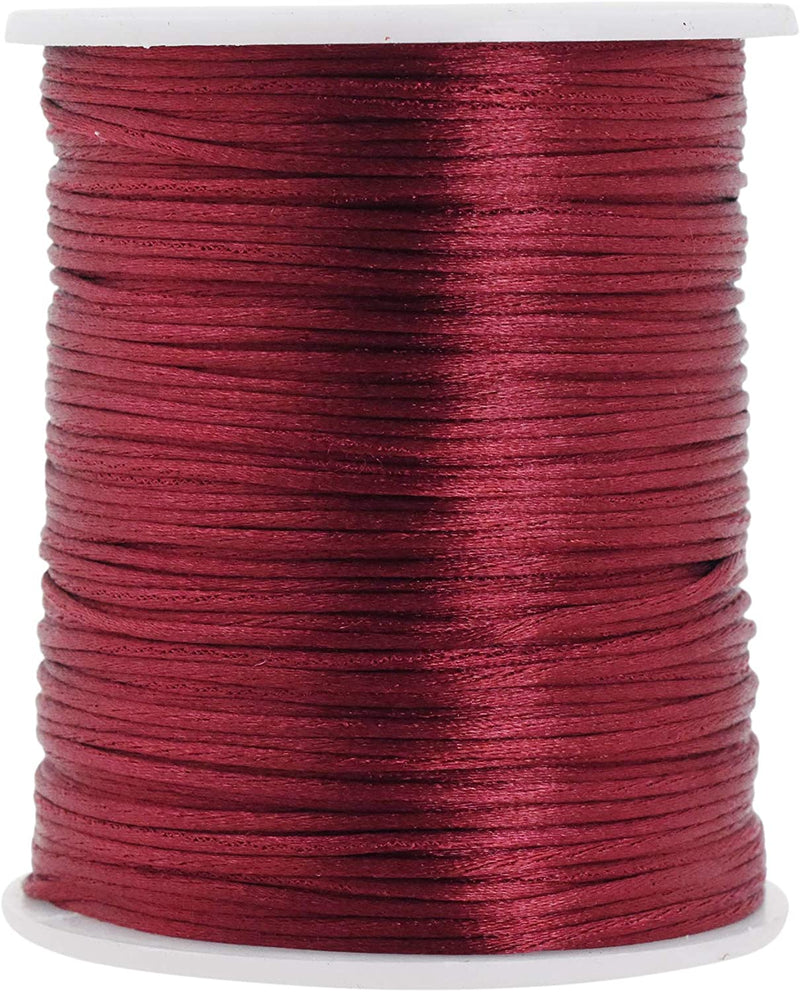 100m 2mm Nylon Rope Cord Large Spool Roll Knotting Braided Rattail String  Thread Wire for Jewelry Making DIY Projects 