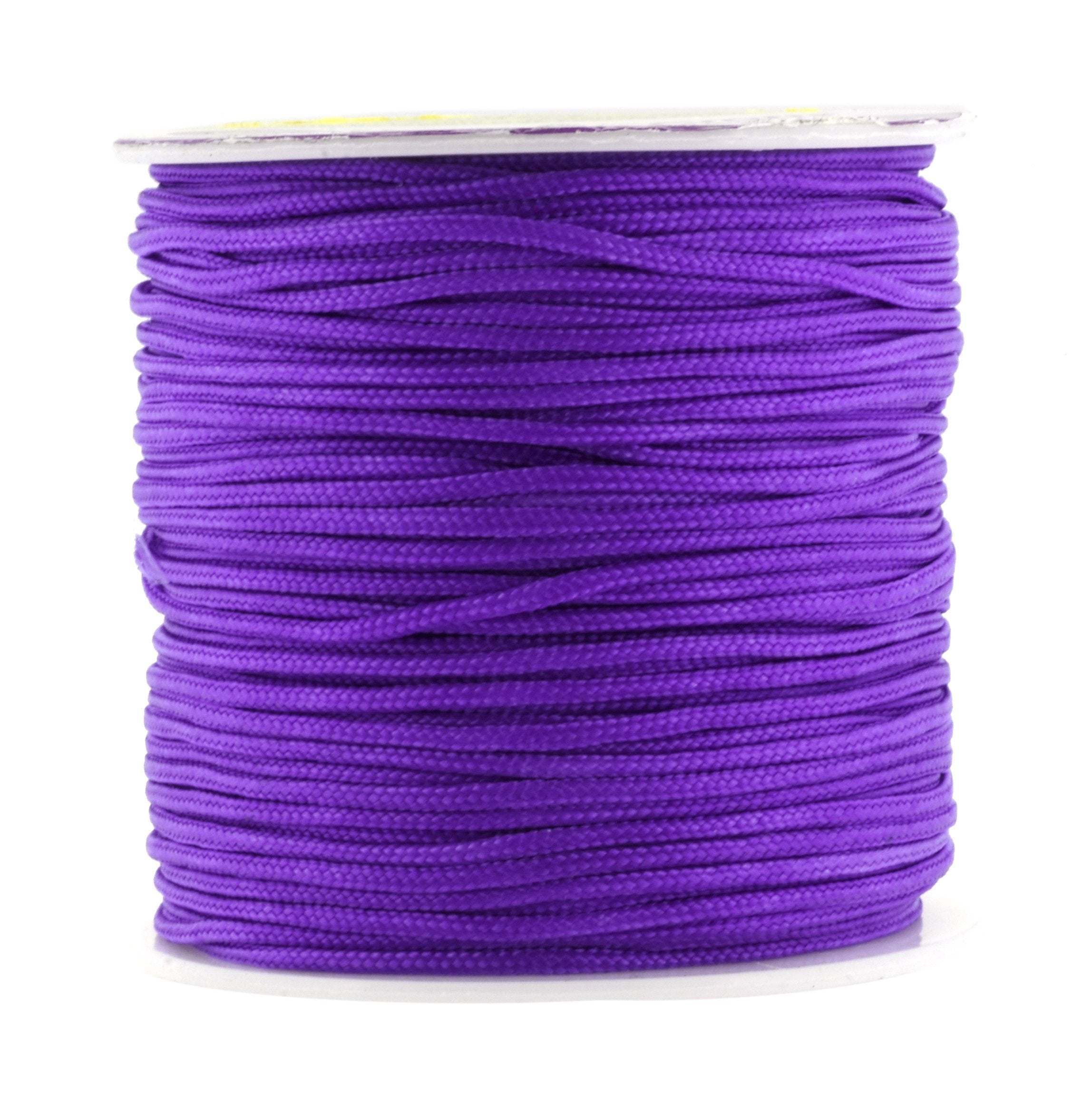 Mandala Crafts Nylon Satin Cord, Rattail Trim Thread for Chinese Knotting, Kumihimo, Beading, Macrame, Jewelry Making, Sewing