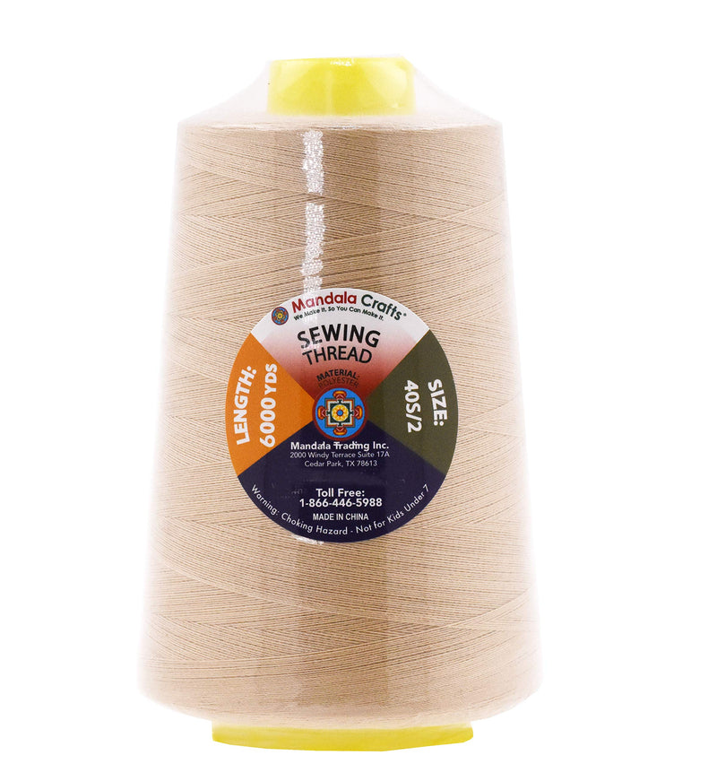 Mandala Crafts All Purpose Sewing Thread Spools - Serger Thread Cones 4 Pack