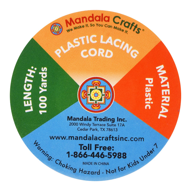 Mandala Crafts Plastic Lacing Cord Boondoggle String Kit - 1000 Yds Gimp String Kit for Keychain Plastic Cord Bracelet Necklace Jewelry Making - Plastic Lanyard String