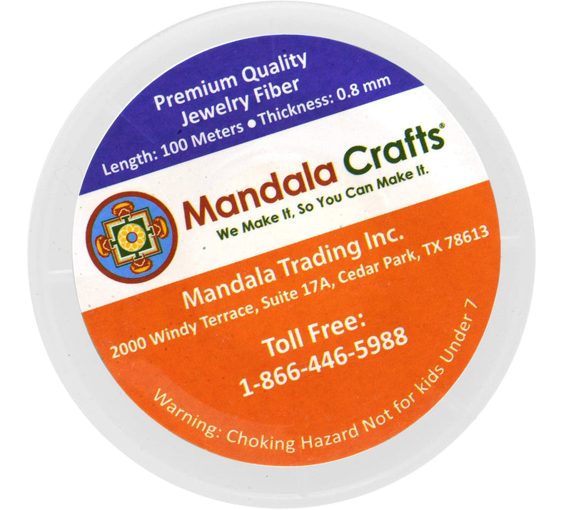 Mandala Crafts 1mm Elastic Cord Stretchy String for Bracelets, Necklaces, Jewelry Making, Beading, Masks 109 Yards Cream