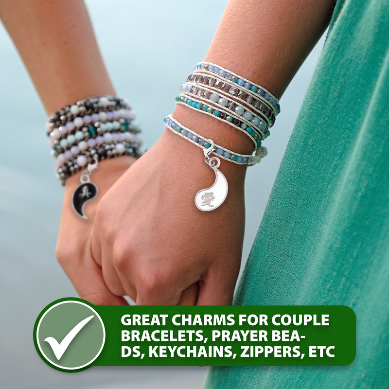 Tai Chi Yin Yang Couple Bracelets Alloy Pendant Adjustable Braid Chain Bracelet  Necklace Matching Lover Bracelets Necklaces Set | Womens necklaces, Couple  necklaces, Couple bracelets