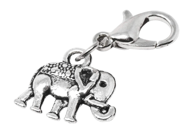 Mandala Crafts Elephant Charm 12 Elephant Pendant Clip on Charms for  Bracelets Bulk Elephant Charms for Jewelry Making Necklace Pendant Hook  Charm Keychain Charms