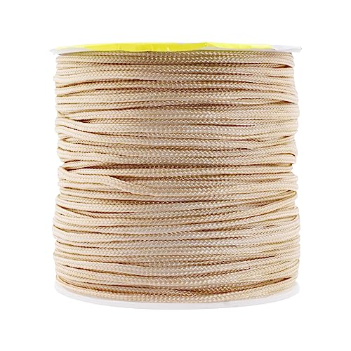 Mandala Crafts Nylon Satin Cord, Rattail Trim Thread for Chinese Knotting, Kumihimo, Beading, Macrame, Jewelry Making, Sewing